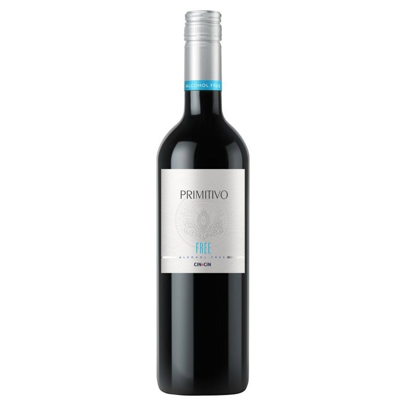 Wino niemieckie bezalkoholowe czerwone półwytrawne Primitivo alk. 0,0% obj. Cin&Cin 750 ml