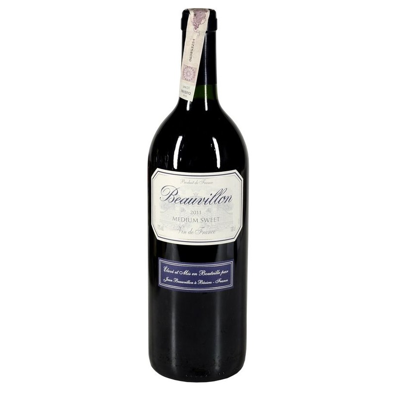 Wino francuskie czerwone półsłodkie Rouge alk. 11,0% obj. Beauvillon  1 l
