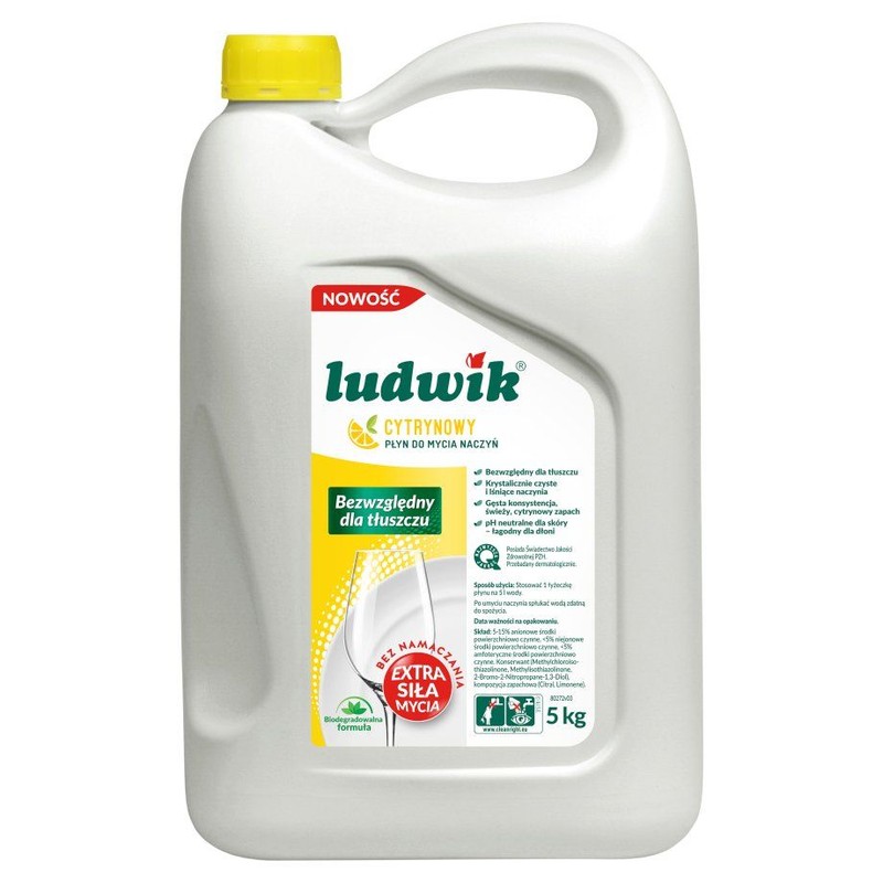 Płyn do mycja naczyń cytrynowy Ludwik 5 l