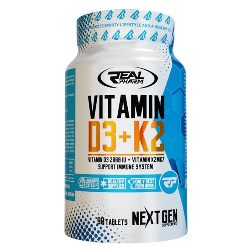Witamina D3 2000 +K2 Real Pharm 90 tabletek