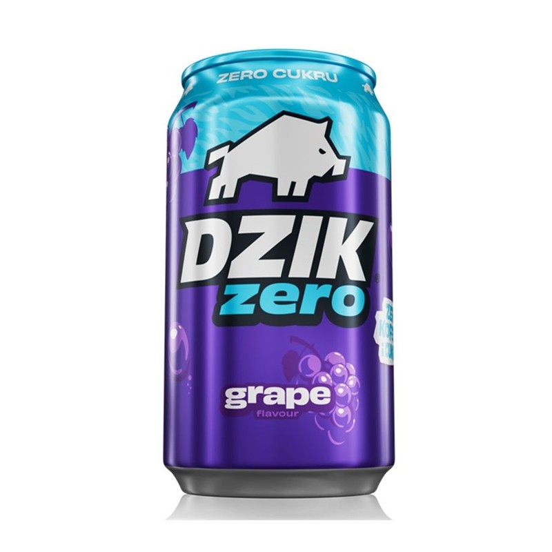 Napój gazowany Grape bez dodatku cukru WK Dzik 330 ml