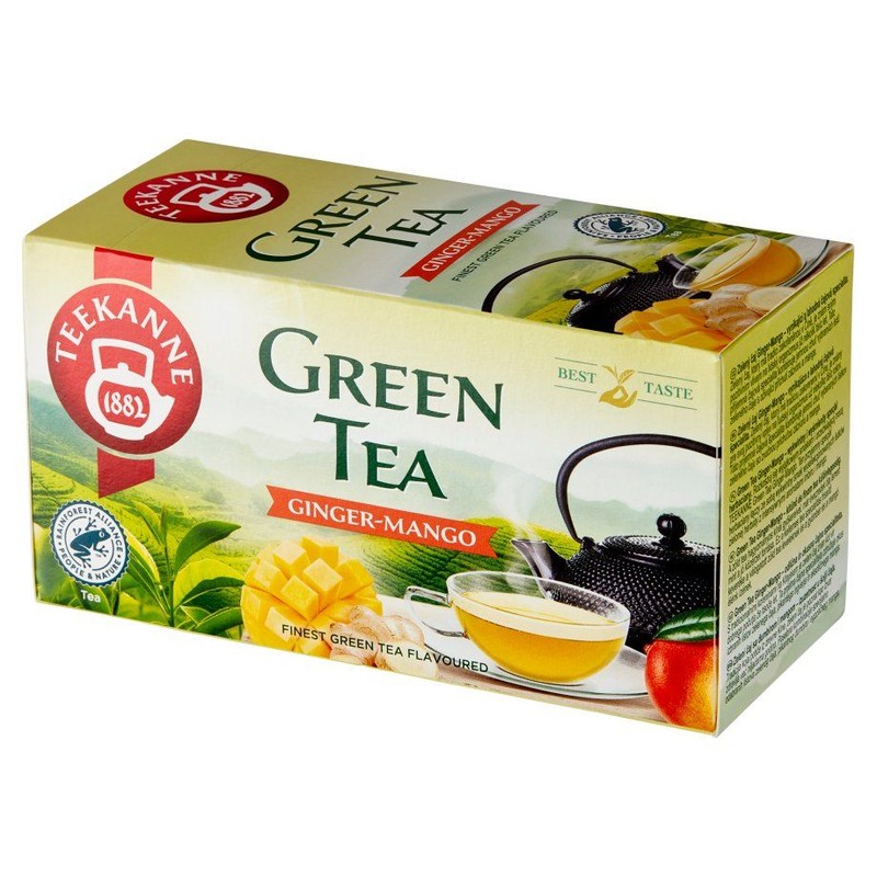 Green Tea Ginger-Mango aromatyzowana herbata zielona Teekanne 20 torebek