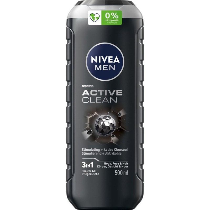 Żel pod prysznic Active clean NIVEA MEN 500 ml