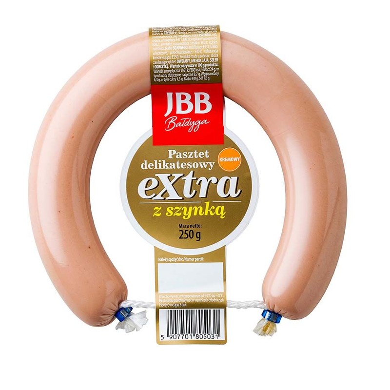 Pasztet delikatesowy z szynką JBB 250 g