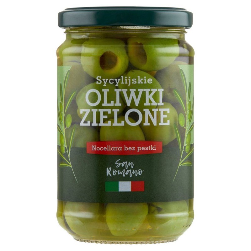 Oliwki sycylijskie Nocellara bez pestek San Romano 150 g