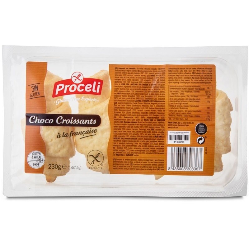 Croissanty z czekoladą do odpiekania bezglutenowe Proceli 230 g