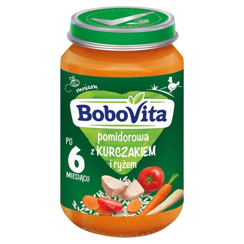 Pomidorowa z kurczakiem i ryżem po 6. miesiącu BoboVita 190 g