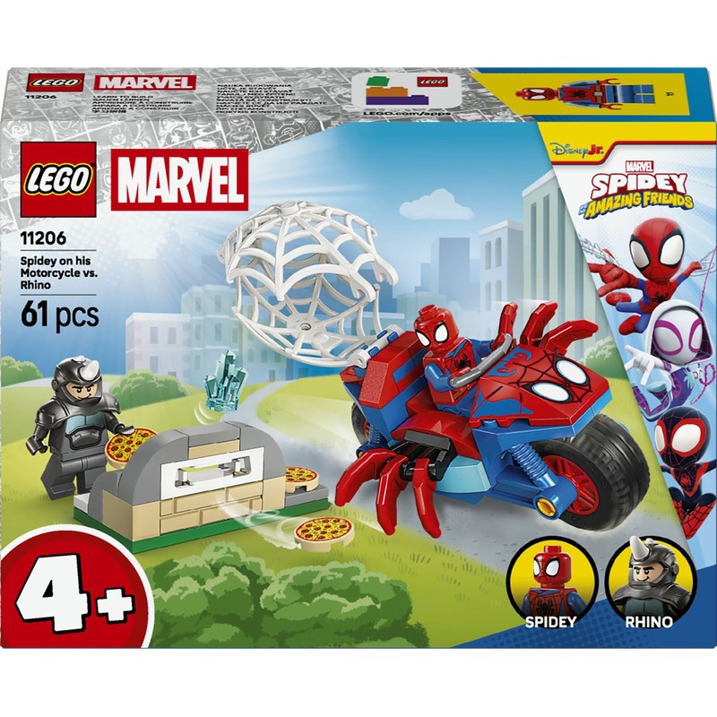Marvel Spidey i super-kumple Spidey na motocyklu kontra Rhino 11206 LEGO 1 sztuka