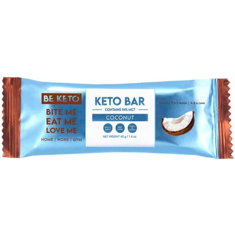 Keto Baton kokosowy w czekoladzie   Be Keto 40 g