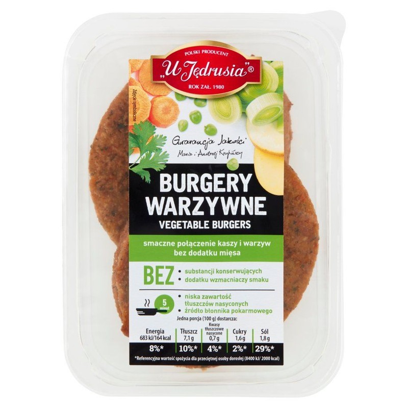 Burgery warzywne z kaszą jaglaną U Jędrusia 200 g