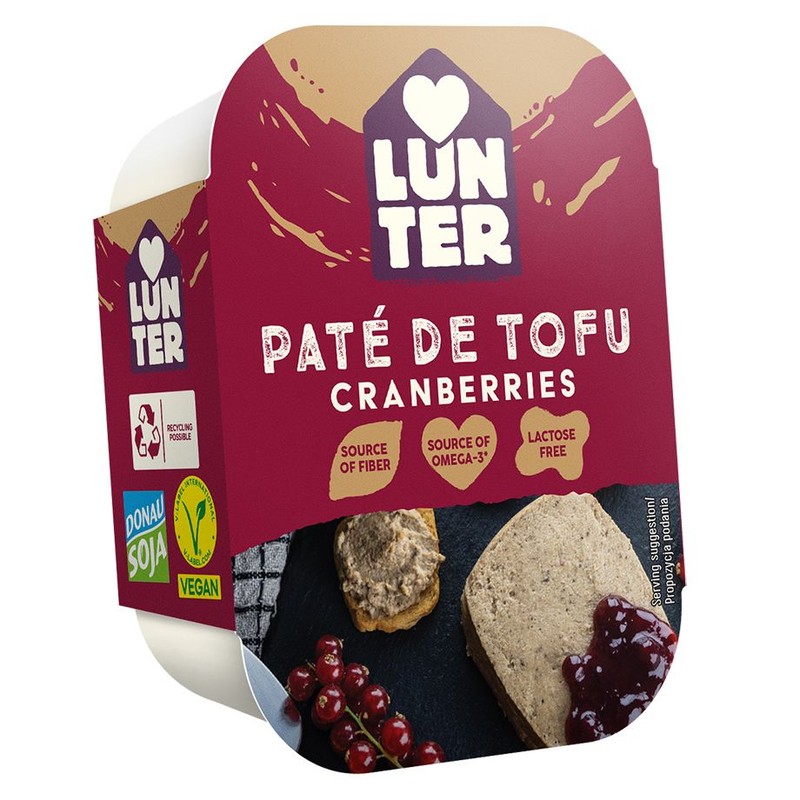 Pasztet wegański z tofu z żurawiną Lunter 150 g