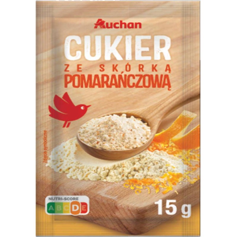Cukier ze skórką pomarańczową Auchan 15 g