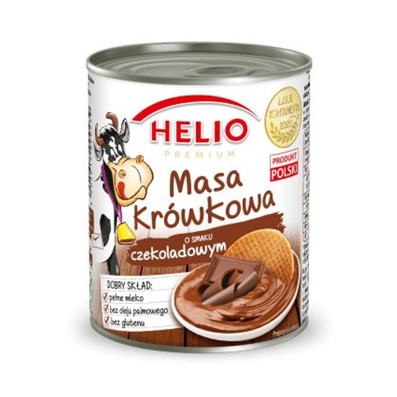 Masa krówkowa o smaku czekoladowym Helio 400 g