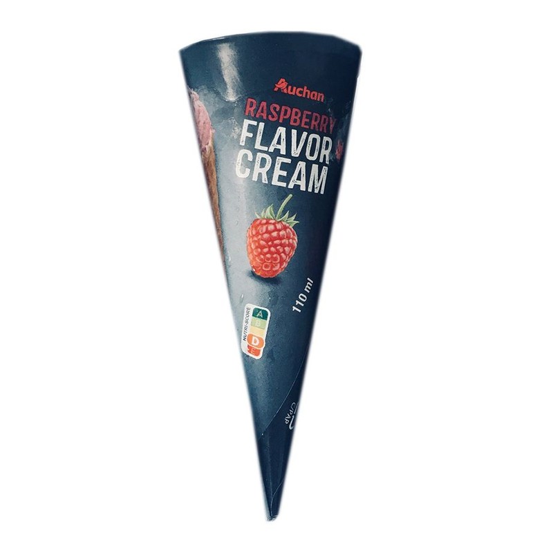 Rożek o smaku malinowym Auchan 110 ml