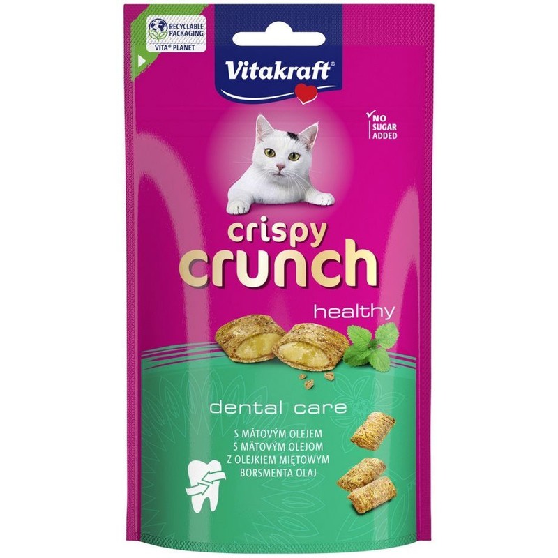 Przysmak dla kotów z olejkiem miętowym Crispy Crunch  Vitakraft 60 g