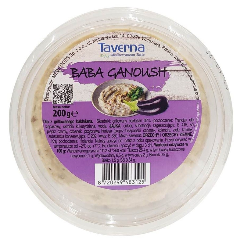 Baba Ganoush - Dip z grillowanego bakłażana Taverna 200 g