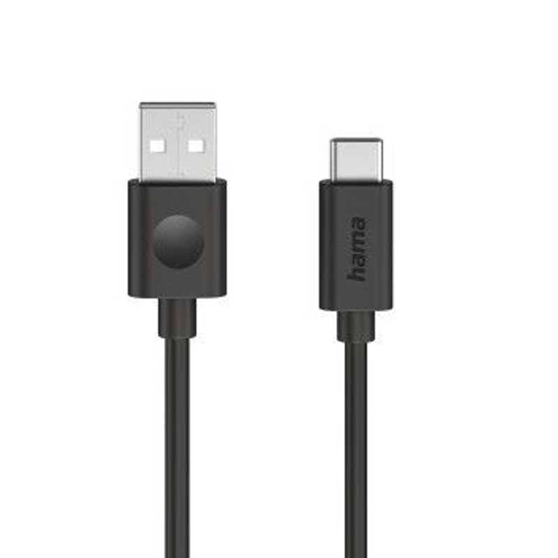 Kabel USB-A - USC-C 1,2m czarny HAMA 1 sztuka