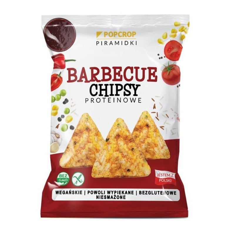 Chipsy proteinowe barbecue   POPCROP 60 g
