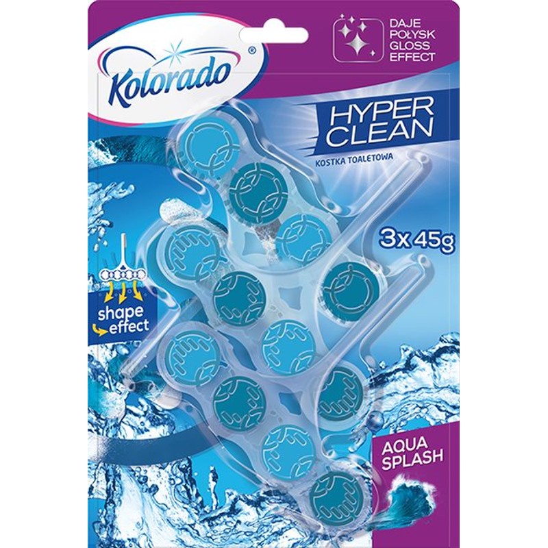 Kostka do WC Hyper Clean Aqua Kolorado 3 x 45 g