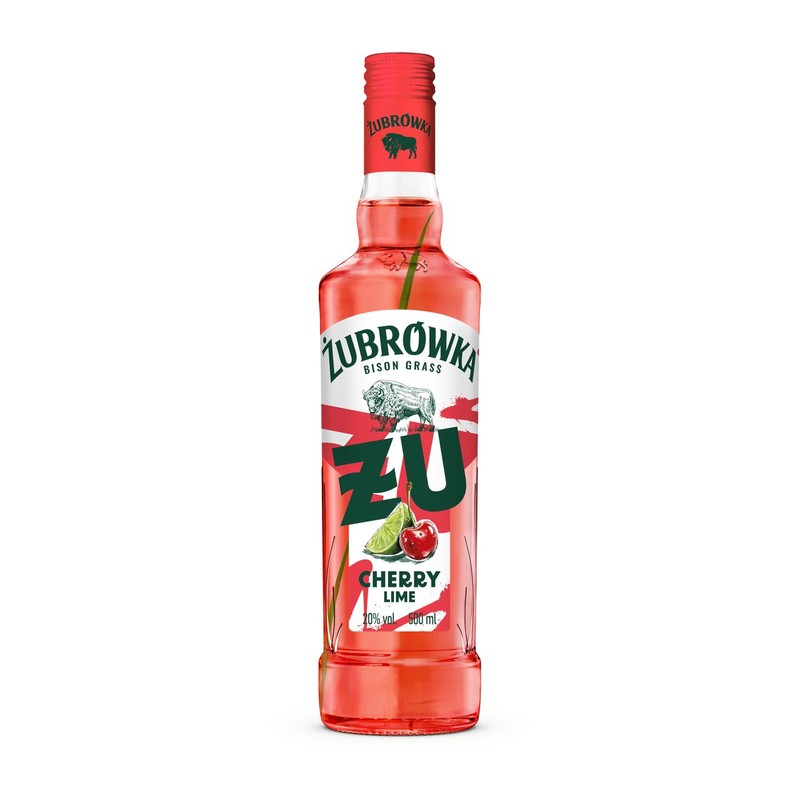 Wódka smakowa ŻU Wiśnia Limonka alk. 20,0% obj. Żubrówka  500 ml