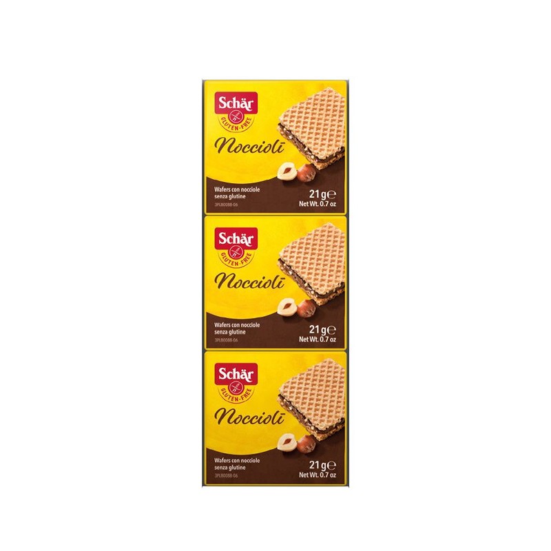 Wafelki orzechowe bezglutenowe Schär 3 x 21 g