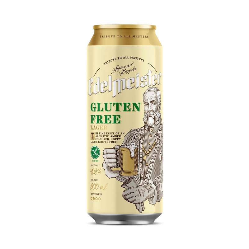 Piwo jasne bezglutenowe Gluten Free alk. 4,2% obj. Edelmeister 500 ml