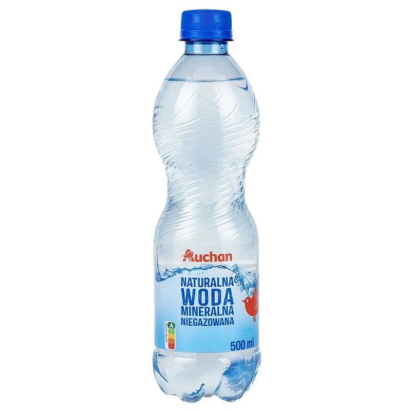 Woda mineralna niegazowana Auchan 0,5 l