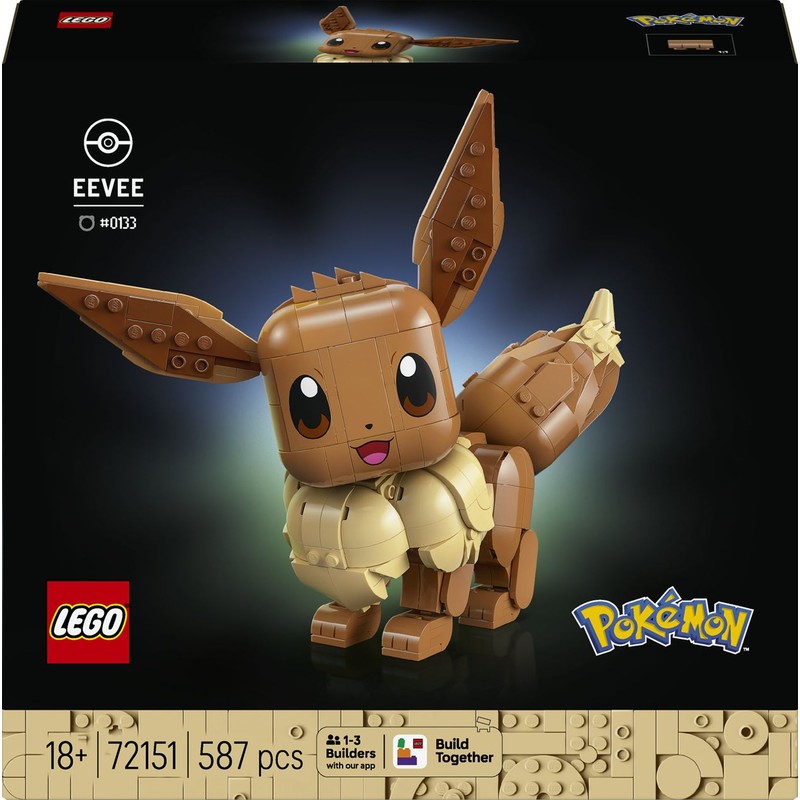 Zestaw konstrukcyjny Pokémon™ Eevee 72151, gadżet z gry LEGO 1 sztuka