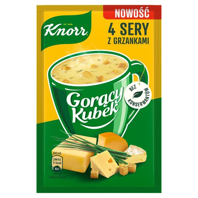 Gorący kubek 4 sery z grzankami Knorr 17 g