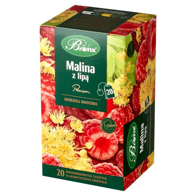 Herbatka owocowa Malina z lipą   BiFix 20 torebek