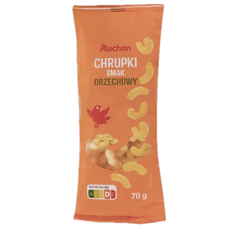 Chrupki kukurydziane o smaku orzechowym Auchan 70 g