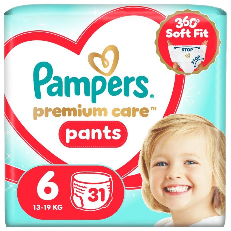 Pieluchomajtki Premium Care 6 15 + kg Pampers 31 sztuk
