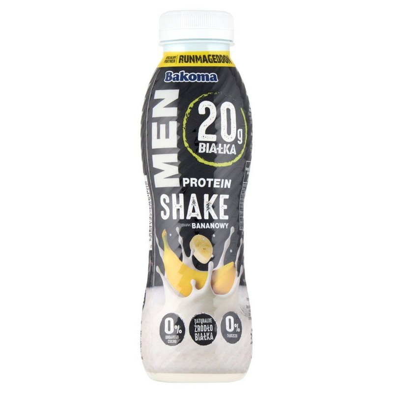 Men Protein shake o smaku bananowym Bakoma 380 g