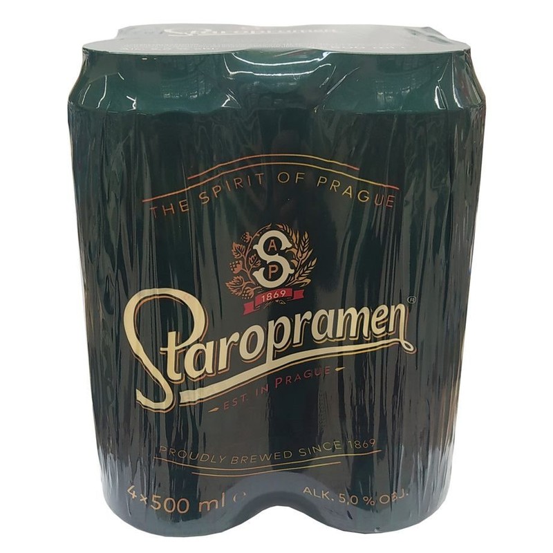 Piwo czeskie Premium alk. 5,0% obj. Staropramen 4 x 500 ml