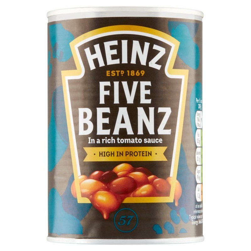 5 rodzajów fasoli w sosie pomidorowym Heinz 415 g