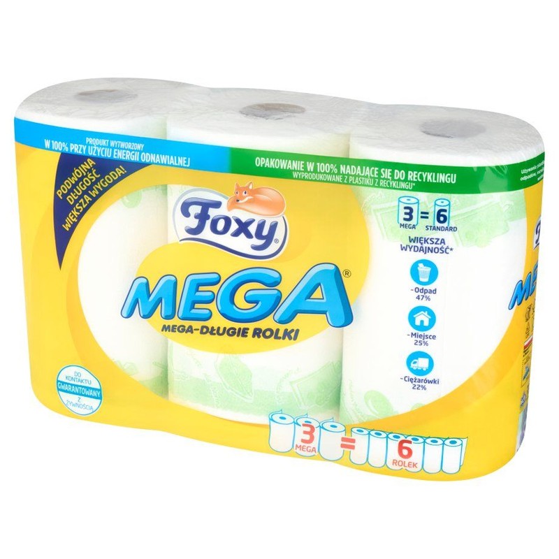 Ręcznik kuchenny Mega  Foxy 3 rolki