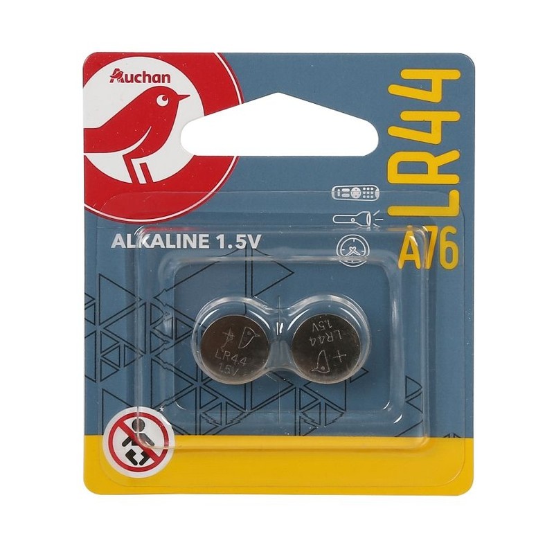 Bateria LR44 (A76) Auchan 2 sztuki