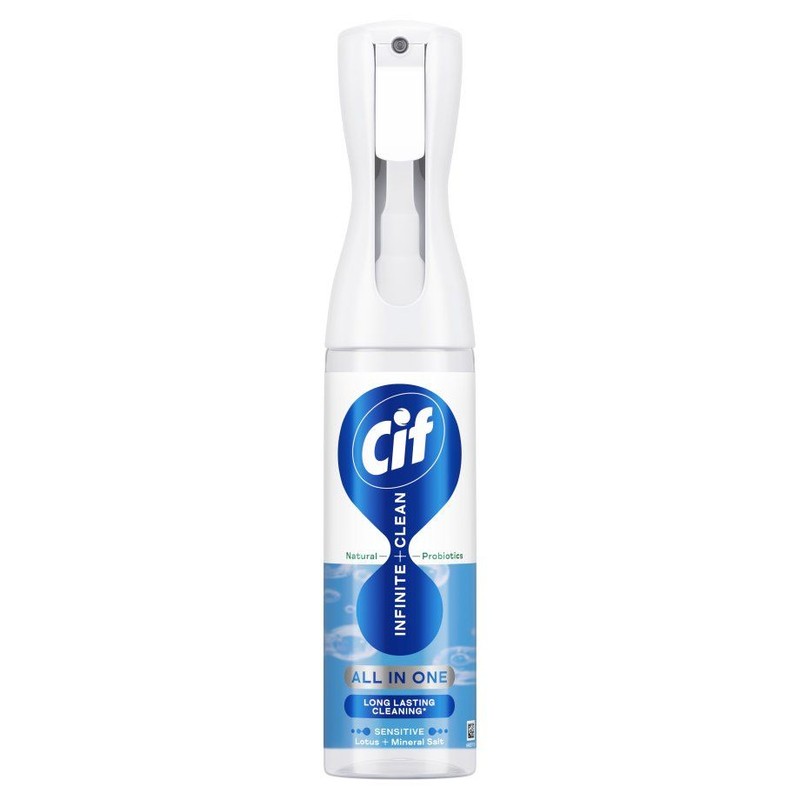 Spray z naturalnymi probiotykami Infinite Clean Lotus & Mineral Salt  Cif 280 ml