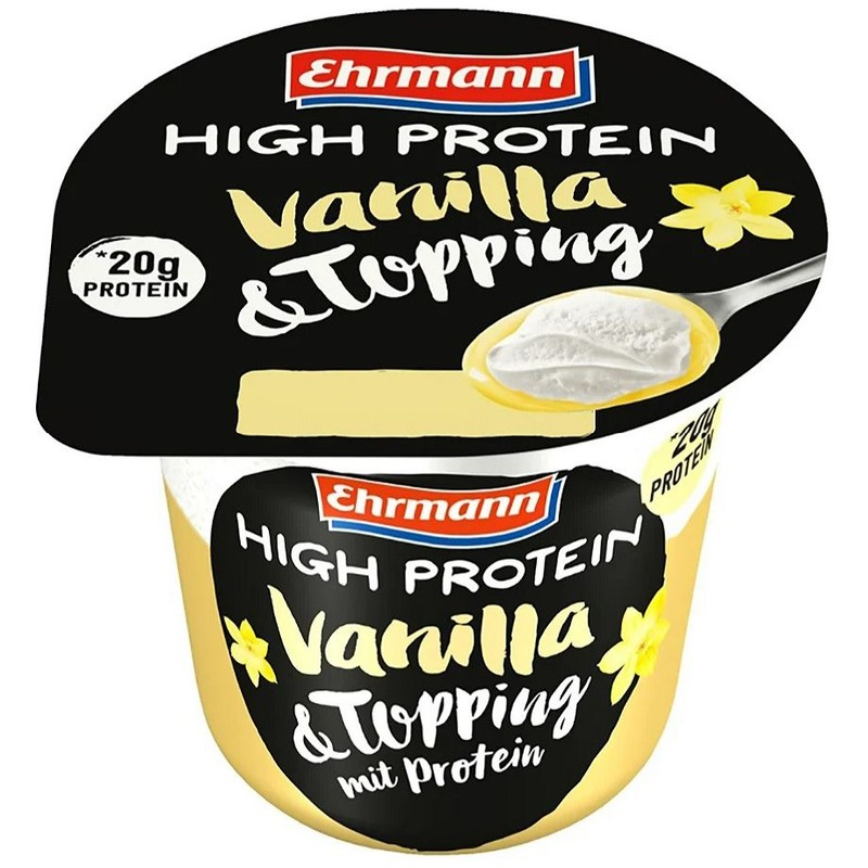 High Protein Deser mleczny waniliowy z dużą zawartością protein Ehrmann 200 g