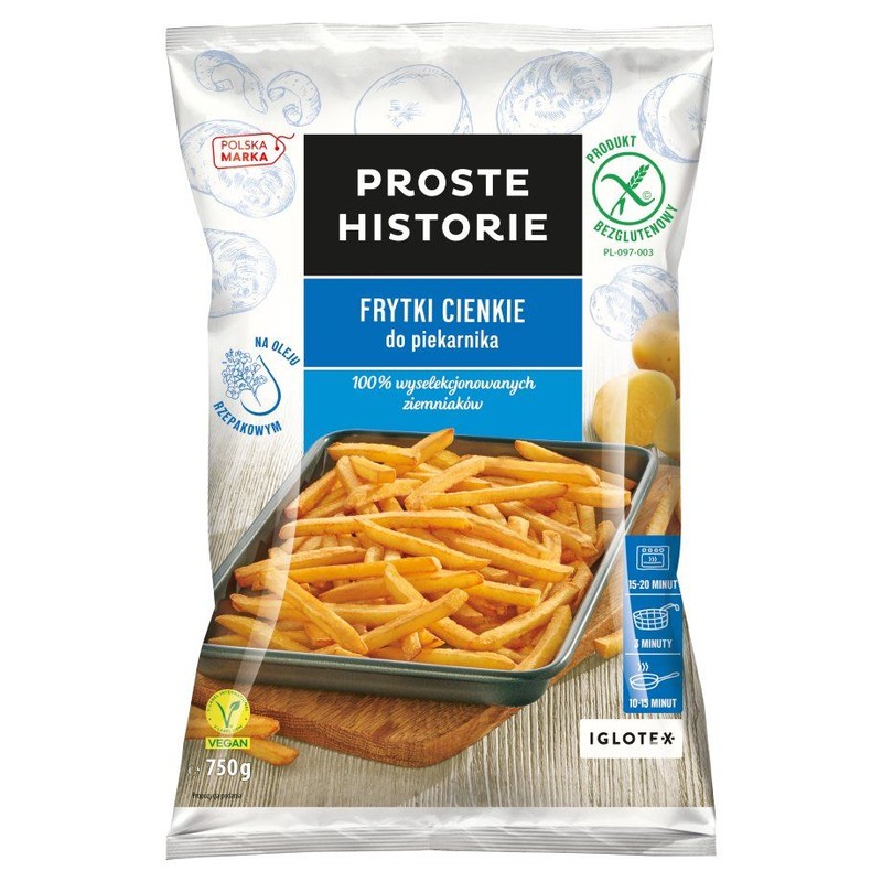 Frytki cienkie do piekarnika - bezglutenowe Proste Historie 750 g