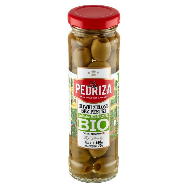 BIO Oliwki zielone bez pestki La Pedriza 150 g
