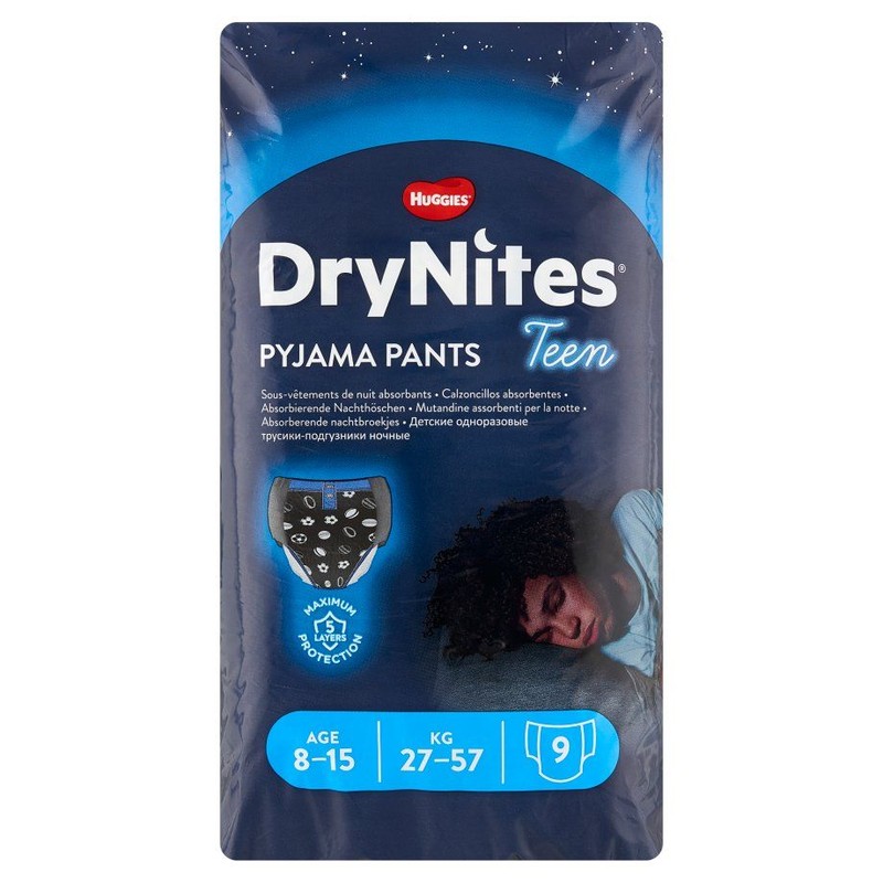 Superchłonne majteczki na noc 8 - 15 lat Huggies 9 sztuk