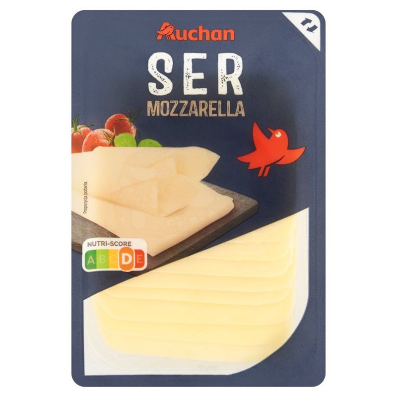 Ser Mozzarella plastry Auchan 150 g