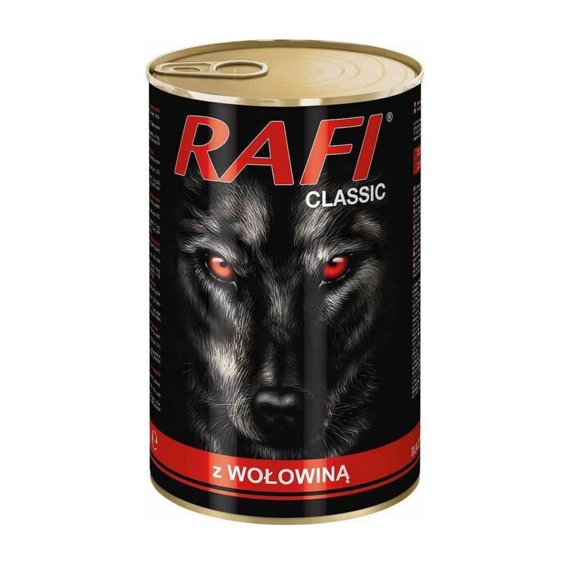 Karma mokra dla psa z wołowiną  Rafi 1240 g
