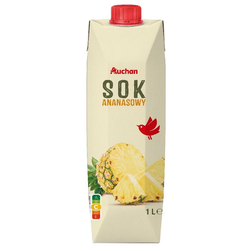 Sok ananasowy  Auchan 1 l