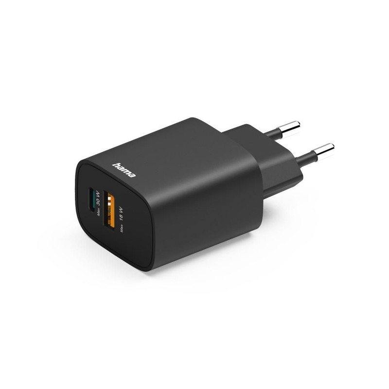 Ładowarka 30W USB-C + USB-A czarna HAMA 1 sztuka