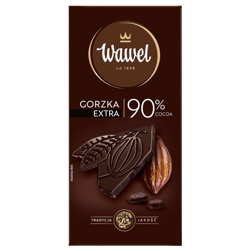 Czekolada extra gorzka 90% kakao Wawel 90 g