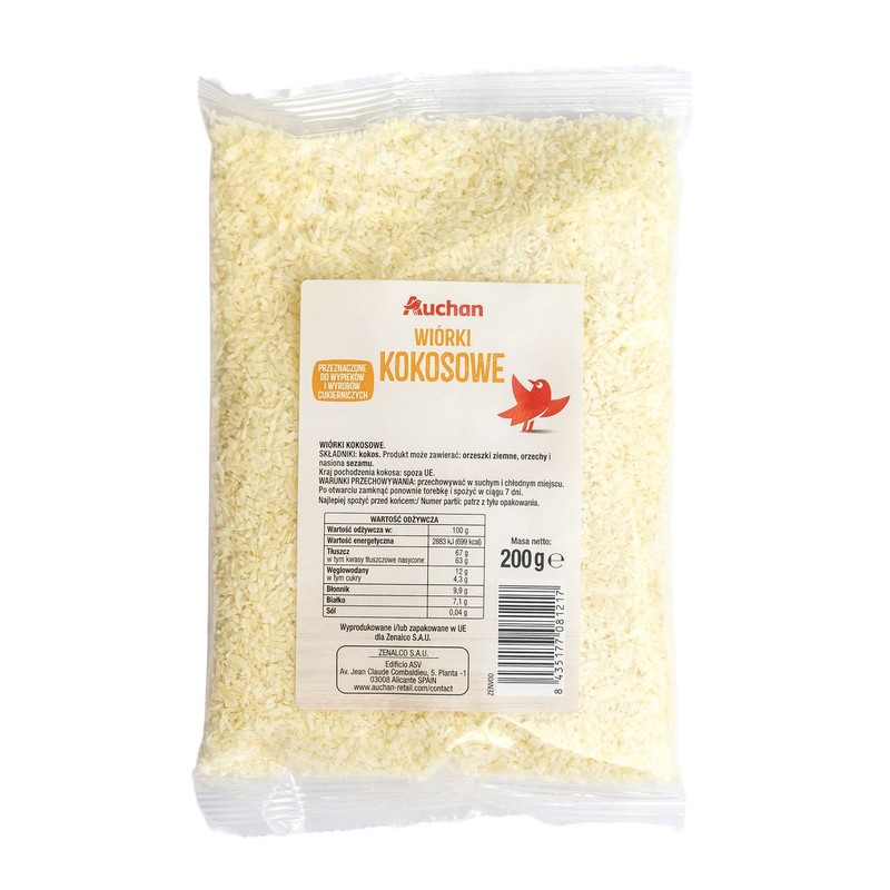 Wiórki kokosowe Auchan 200g