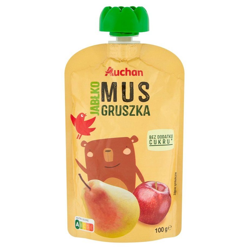 Mus jabłko - gruszka Auchan 100 g