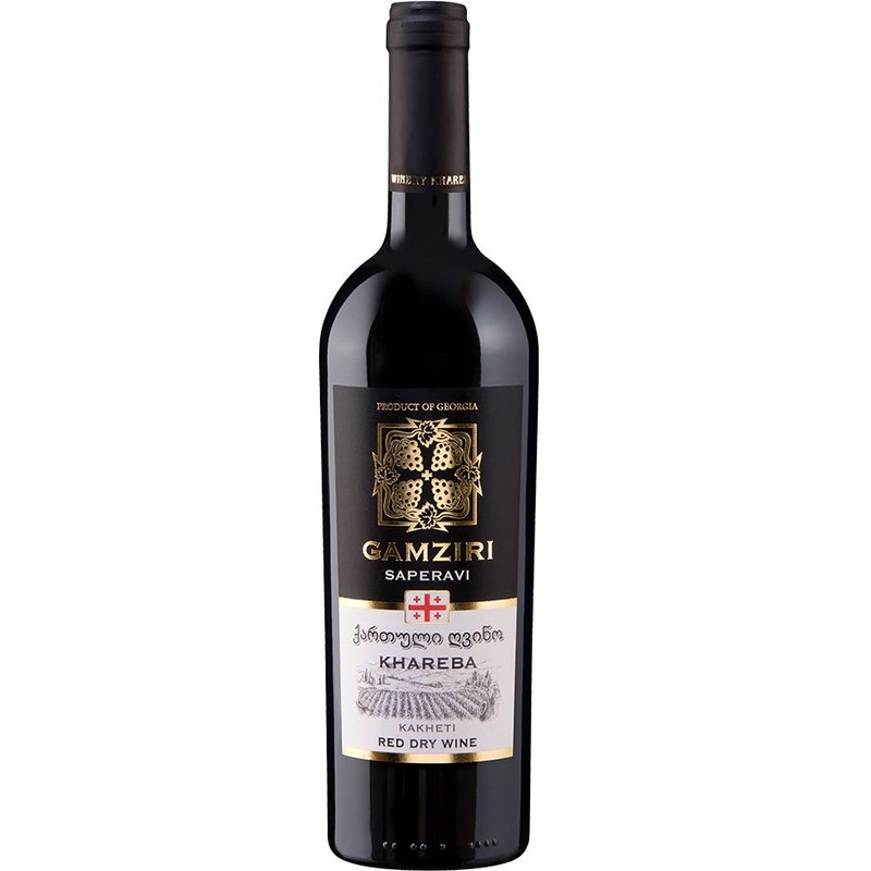 Wino gruzińskie czerwone wytrawne Saperavi alk. 13,0% obj. Gamziri 750 ml